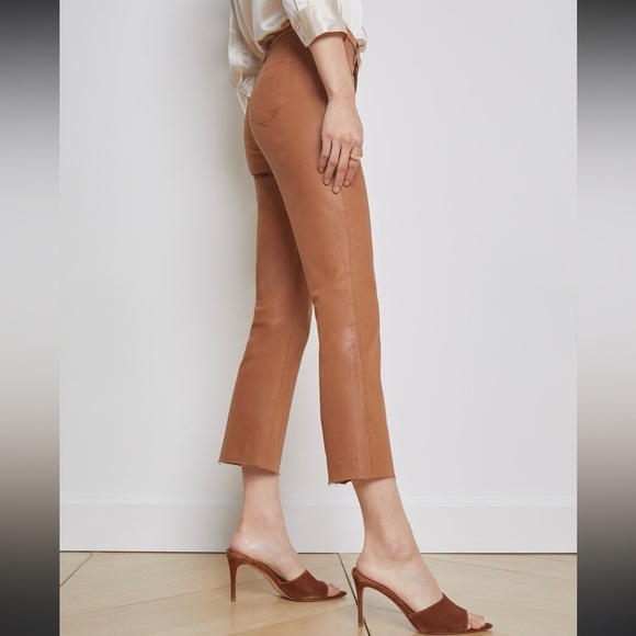 L’Agence Kendra High-Rise Coated Crop Flare Jean Size 27-
26” Inseam - Picture 6 of 10